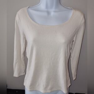 Ann Taylor Cream Stretch Top